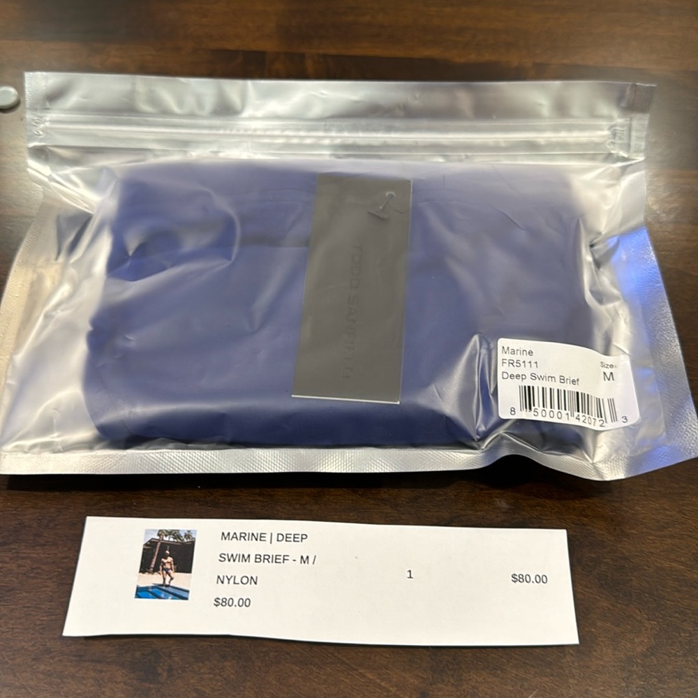 New Todd Sanfield Marine Deep Swim Brief Medium
